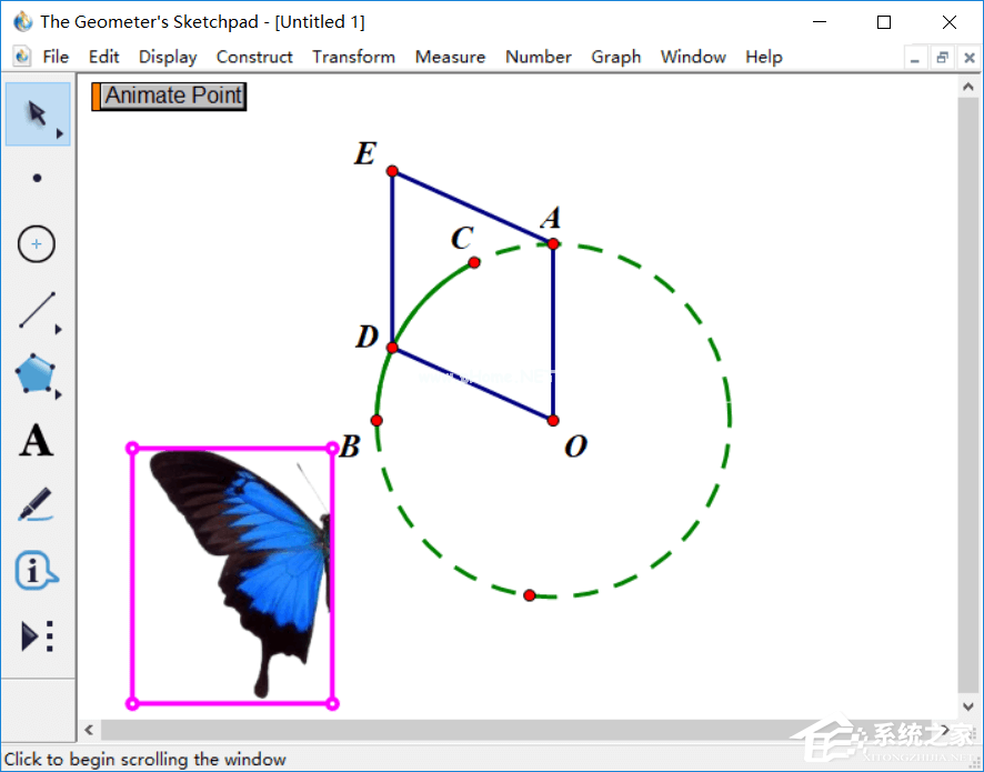 几何画板怎么制作蝴蝶动画