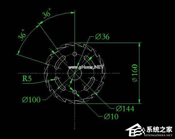 AutoCAD画锯齿盘图纸