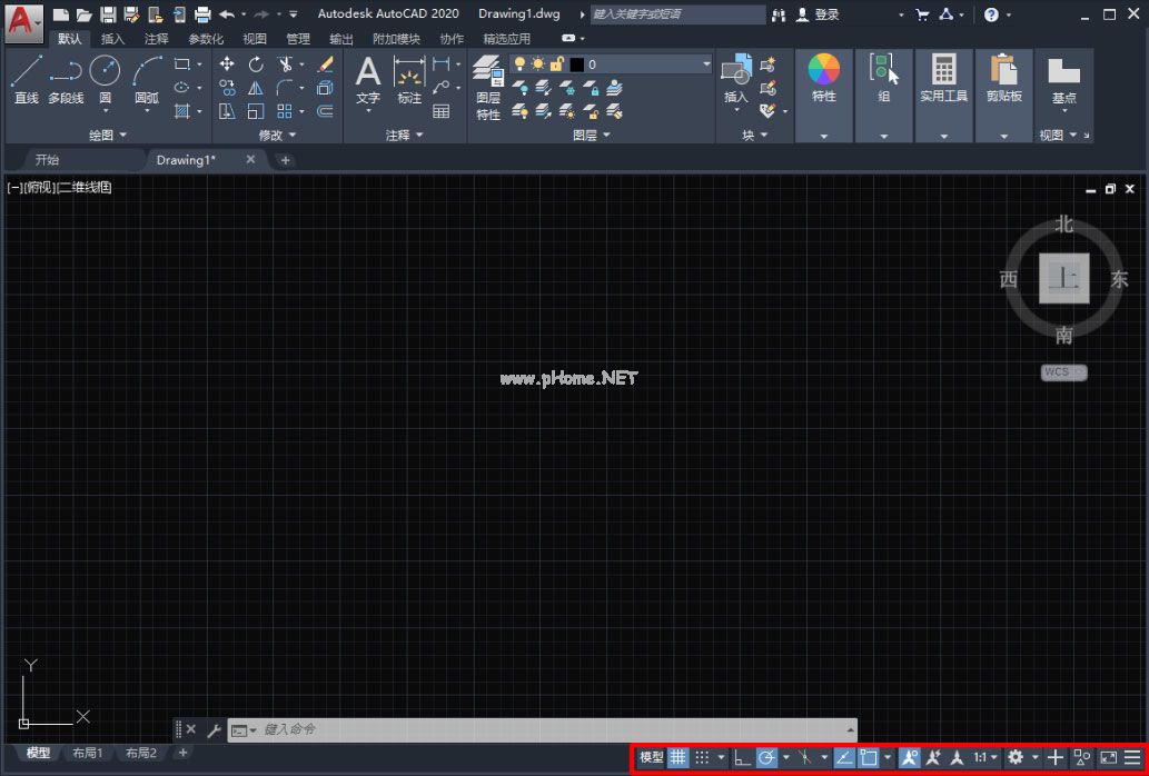 AutoCAD2019工作界面