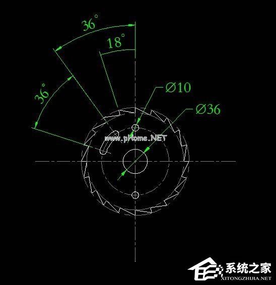 AutoCAD画锯齿盘图纸