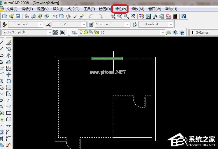 AutoCAD  2008怎么标注尺寸？