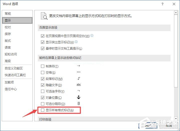 Word2019如何显示所有格式标记？显示所有格式标记的方法