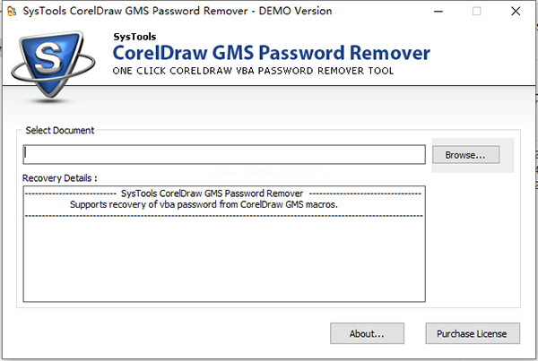 SysTools  CorelDraw  GMS  Password  Remover图片