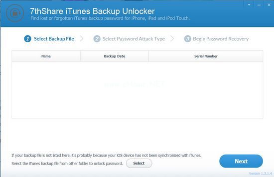 7thShare  iTunes  Backup  Unlocker图片