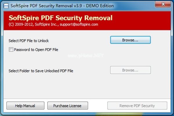 SoftSpire  PDF  Security  Removal软件图片1