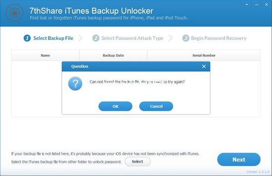 7thShare  iTunes  Backup  Unlocker图片