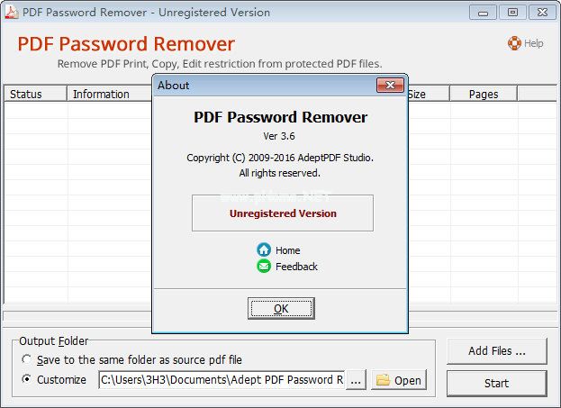 Adept  PDF  Password  Remover图