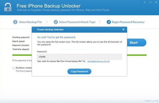 iLike  Free  iPhone  Backup  Unlocker图