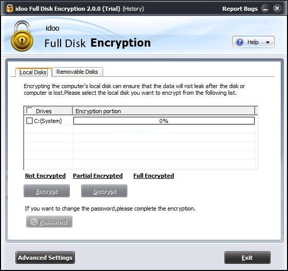 idoo  Full  Disk  Encryption图