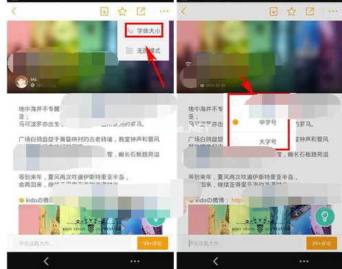 蚂蜂窝自由行app如何设置游记字体 蚂蜂窝自由行APP设置游记字体的教程 