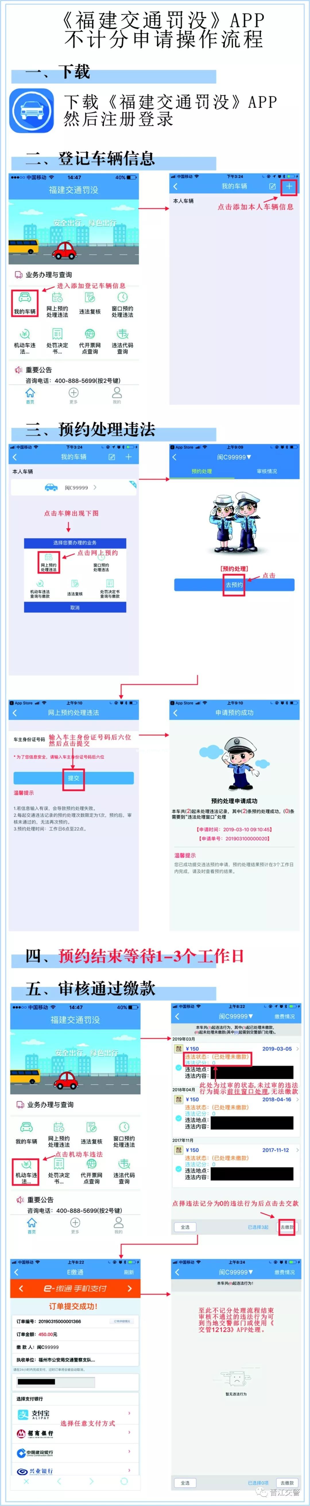 福建交通罚没网上预约处理会扣分吗？怎么处理违章？[多图]图片3