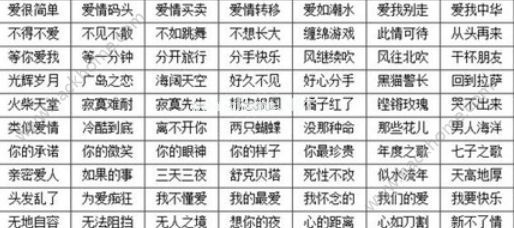 微信抖音猜歌王歌名答案大全 所有字数的正确歌名汇总[多图]图片4