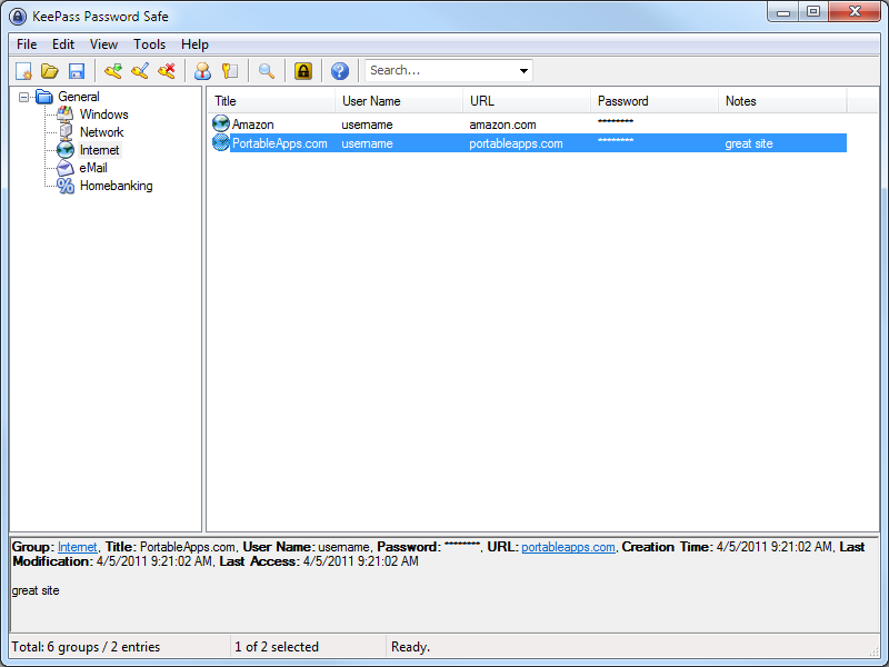 KeePass Password Safe Portable1.30