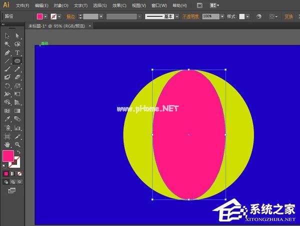 Adobe  illustrator制作月牙图形步骤教程