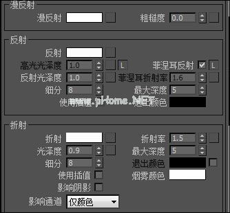 vRay磨砂、有色、全透明玻璃怎么设置？vRay玻璃材质参数详解