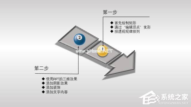 怎么在PPT文档中制作出箭头图案？