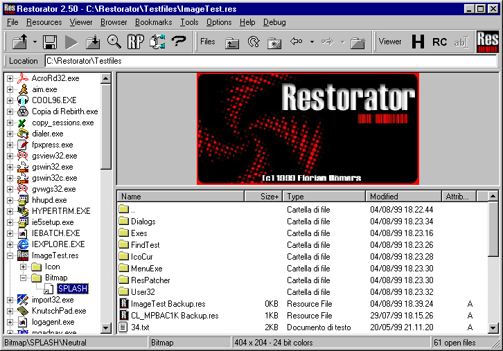 Restorator(汉化工具) 2009 Bulid 1807 汉化版