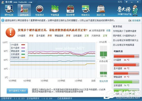 鲁大师温度检测准吗？