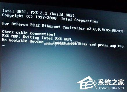 电脑不能开机提示No  bootable  device怎么办？