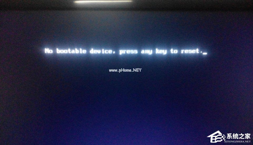 电脑开机后出现“no  bootable  device”提示怎么办？
