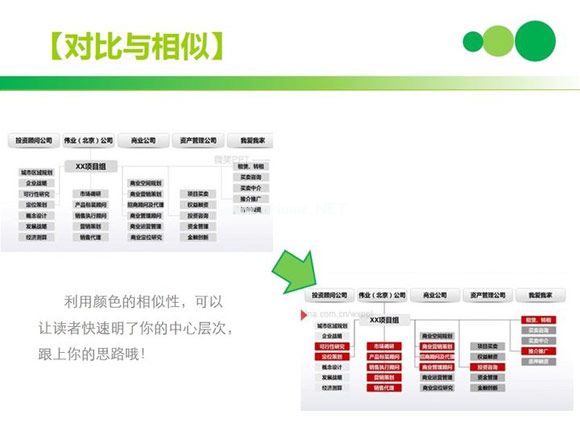 PPT的排版技巧：颜色相似