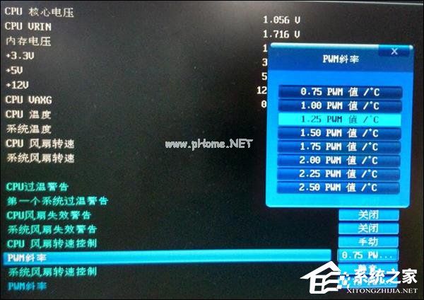 CPU风扇转速调节方法 主板风扇PWM调速设置过程