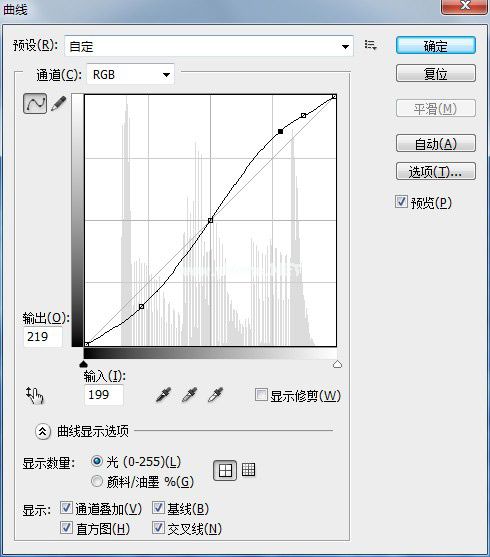 对图像进行曲线调整