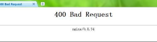 网页显示400 bad  request