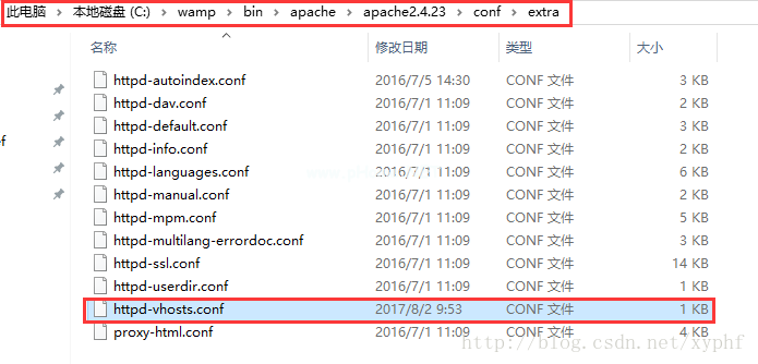 Apache虚拟主机的配置文件