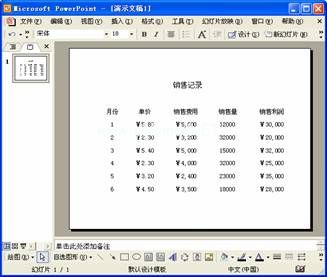 复制Excel表格到PowerPoint文件中