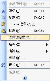 选择性粘贴