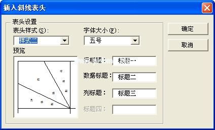 斜线表头