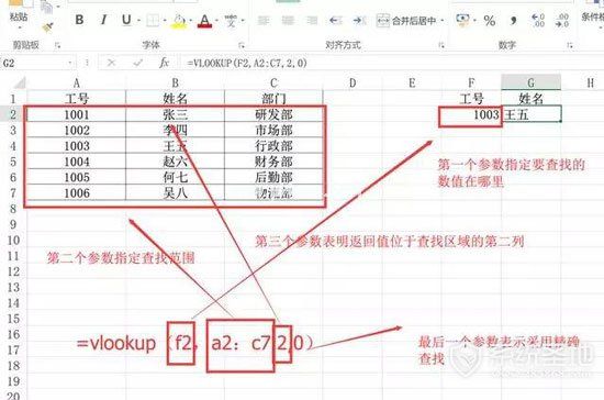 excel中vlookup函数使用方法