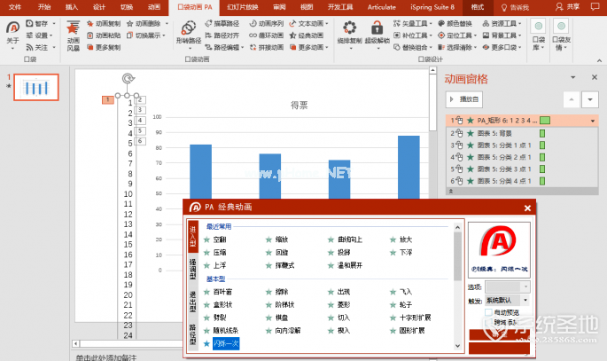 PPT做动态变化的柱状图