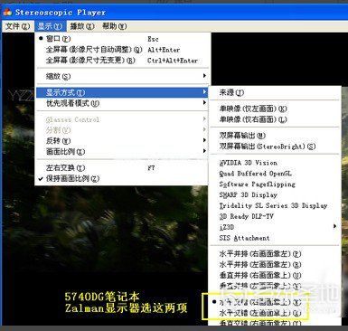 stereoscopic  player怎么设置4