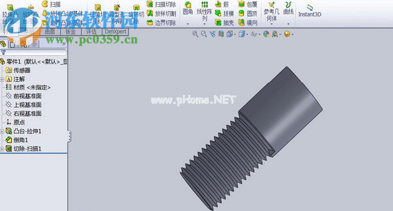 solidworks怎么画螺纹？solidworks绘制螺纹的方法