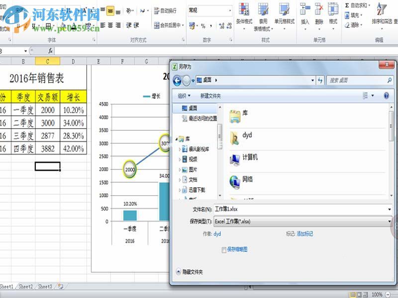 excel组合图表制作的教程