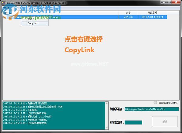 pan  download  sharecopy的使用教程