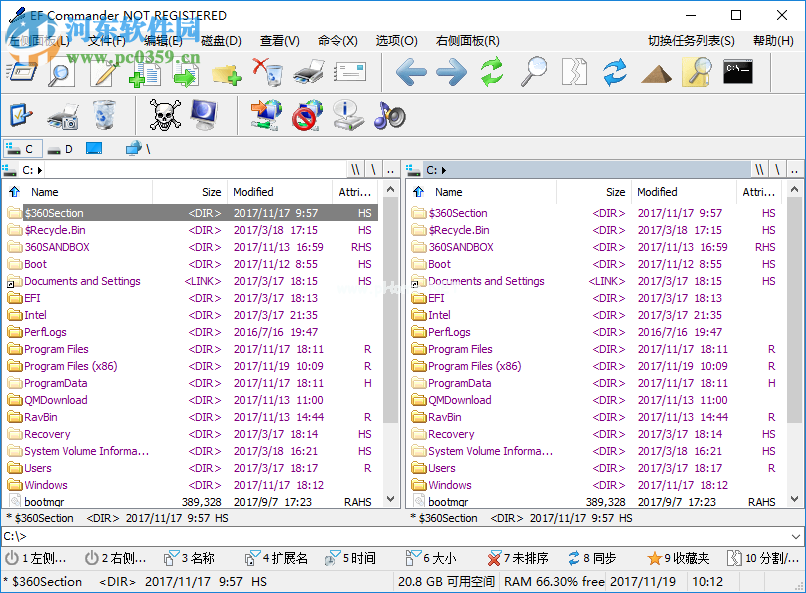 EF  Commander  Free设置为中文界面的方法