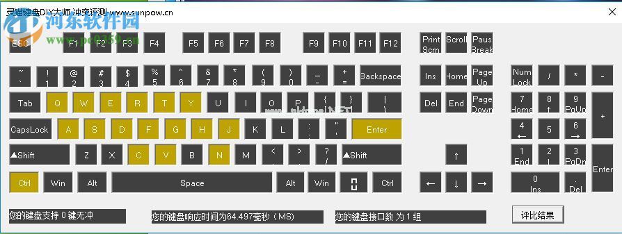 灵猫键盘DIY大师测试键盘无冲的方法