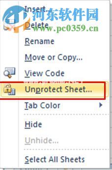 取消excel工作表保护的方法