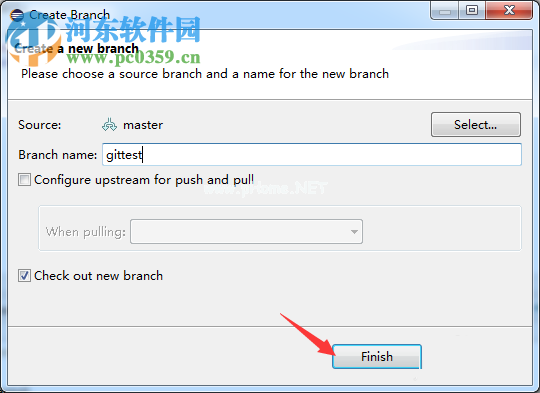eclipse创建git分支的方法