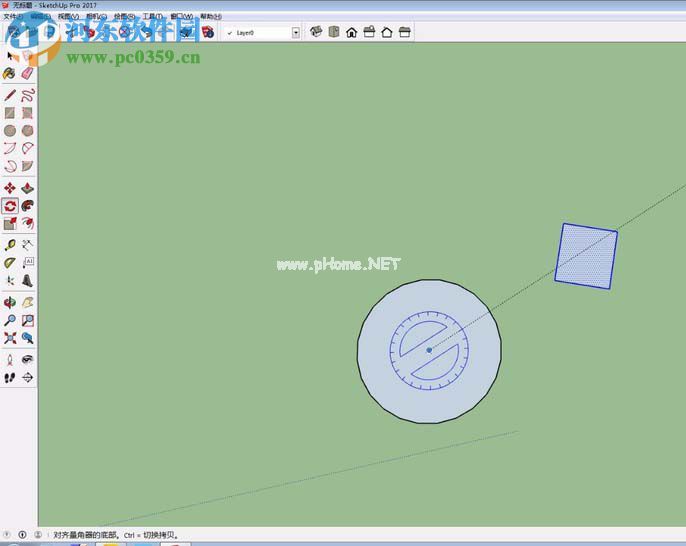 SketchUp环形旋转复制物体的方法