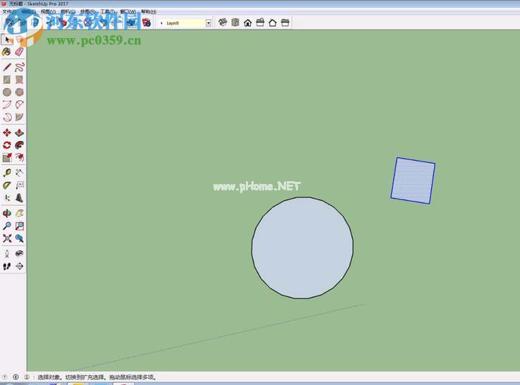 SketchUp环形旋转复制物体的方法