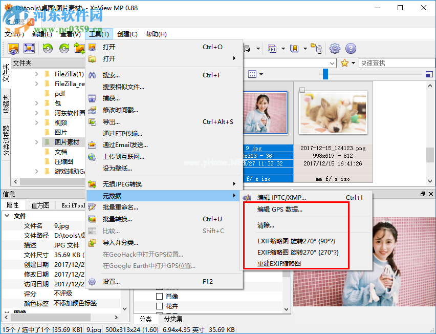 Xnview  Full编辑图片元数据的方法