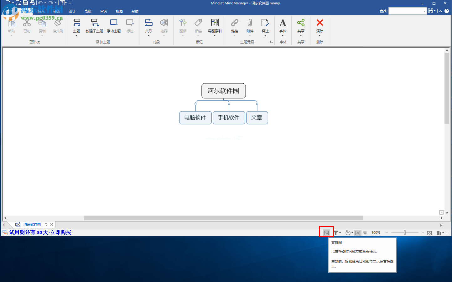 Mindjet  MindManager  Pro制作甘特图的方法