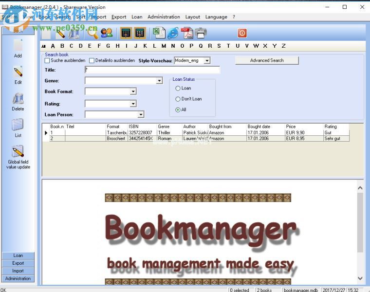 bookmanager的使用方法