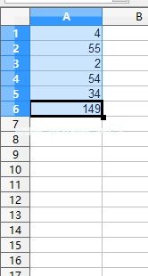 openoffice电子表格一键求和的方法