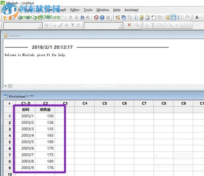 Minitab制作时间序列图的方法