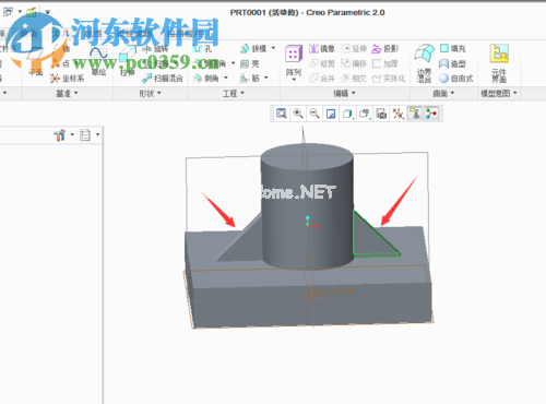 CREO使用镜像功能建模的方法